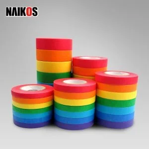 Rainbow Red Orange Yellow Green Blue Blue Pink Purple Artist Masking Tape-1