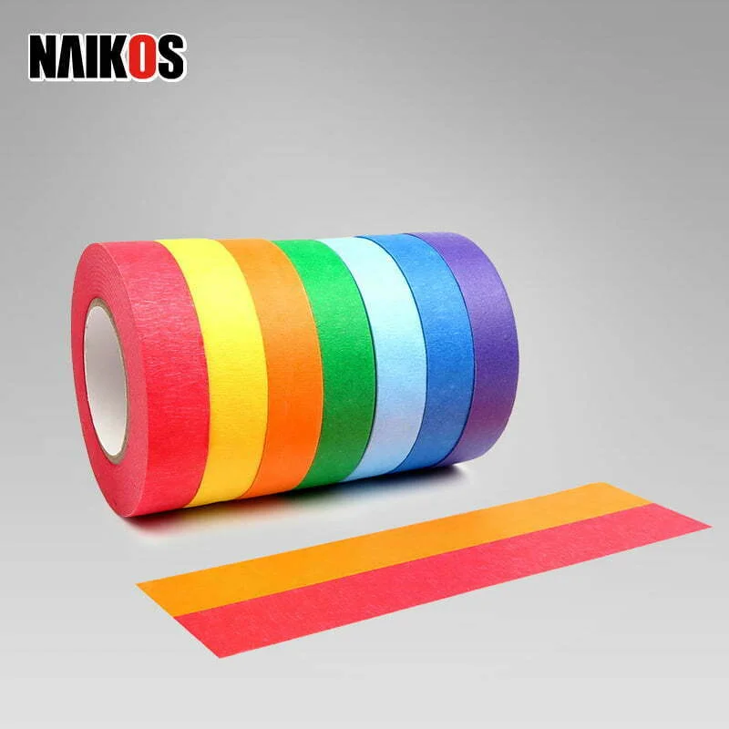 Rainbow Red Orange Yellow Green Blue Pink Purple Colourful Artist Masking Tape-2