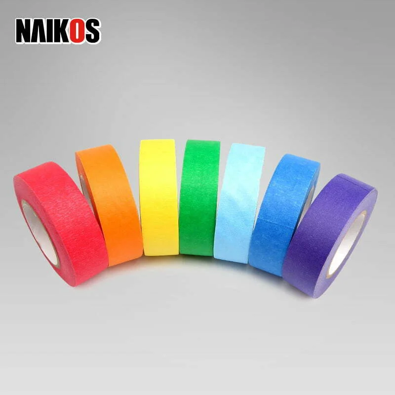 Rainbow Red Orange Yellow Green Blue Pink Purple Colourful Artist Masking Tape-3